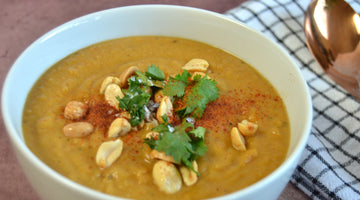 Thai Butternut Squash Peanut Soup with Classic Crunchy