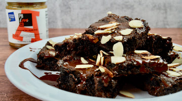 Flourless Fudge Brownies with Cinnamon Almond Butter