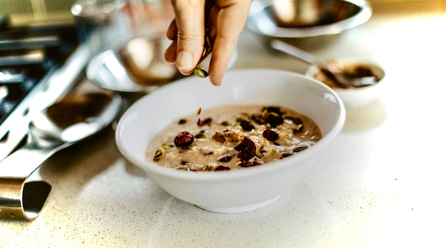 Fresh, Warm Oats with Cinnamon Almond Butter