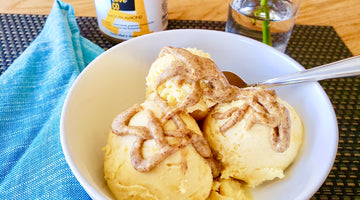 PEACH ICE CREAM WITH SMOOTH ALMOND Butter