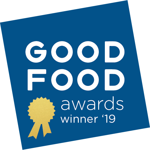 PB Love Co Salty Peanut Nut Butter named a Good Food Awards winner 2019, badge image.