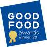PB Love Co Cinnamon Almond Nut Butter named a Good Food Awards winner 2020, badge image.