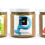 PB Love Co Threesomes three flavors jars image - Classic Crunchy, Salty Peanut, and Cinnamon Almond.
