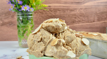 Almond Butter Ice Cream with Cinnamon Almond